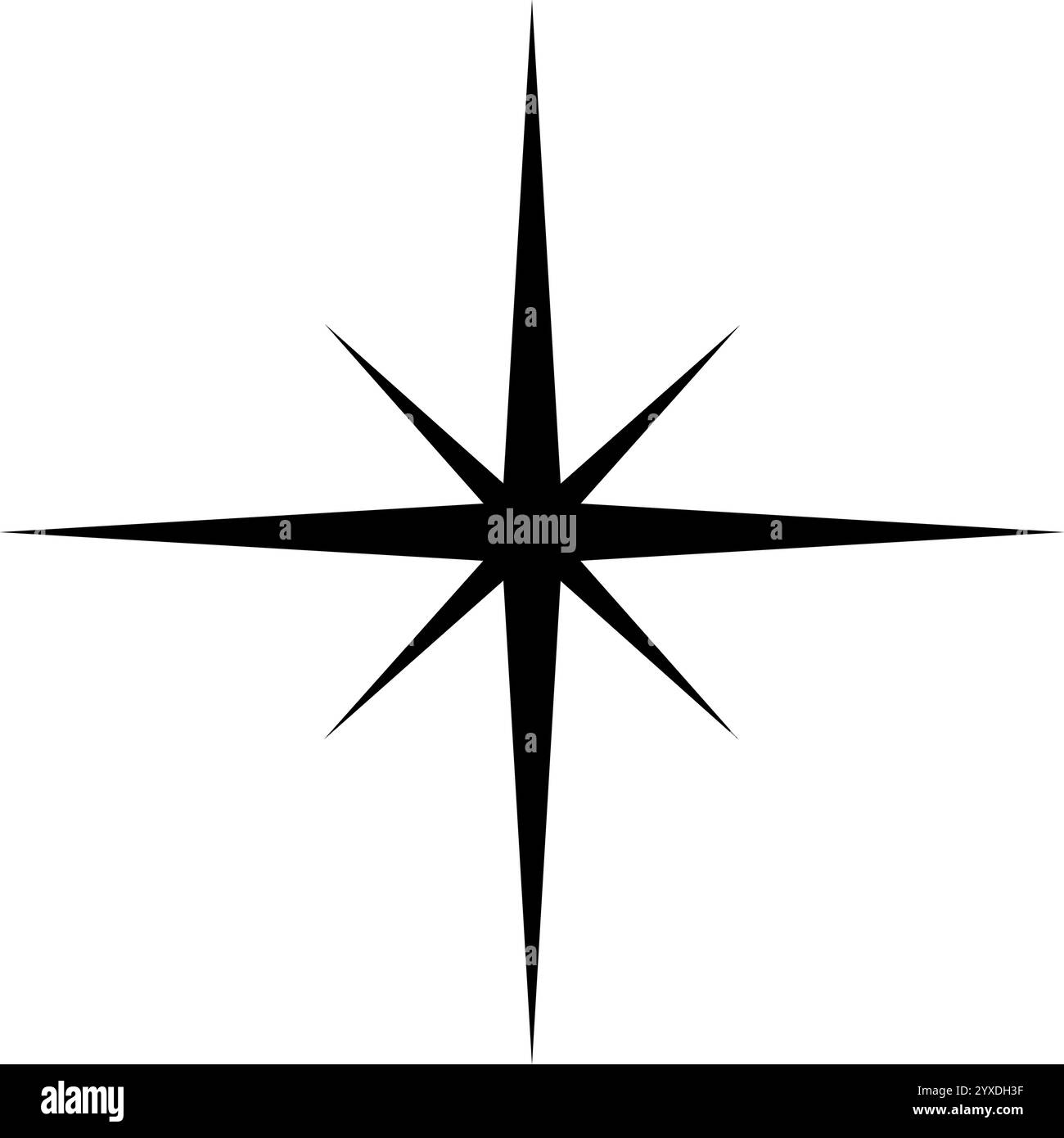 Scintillio, scintillio, stelle o segni di sfarzo isolati su sfondo bianco. Flash, bagliore, luce o fuochi d'artificio, esplosione di stelle, simbolo magico di radianza. Pittogramma vintage alla moda. Illustrazione grafica vettoriale. Illustrazione Vettoriale