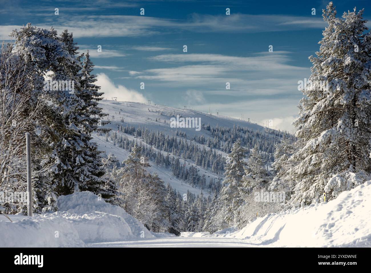 Stazione sciistica di montagna di Hundfjllet in Svezia Foto Stock