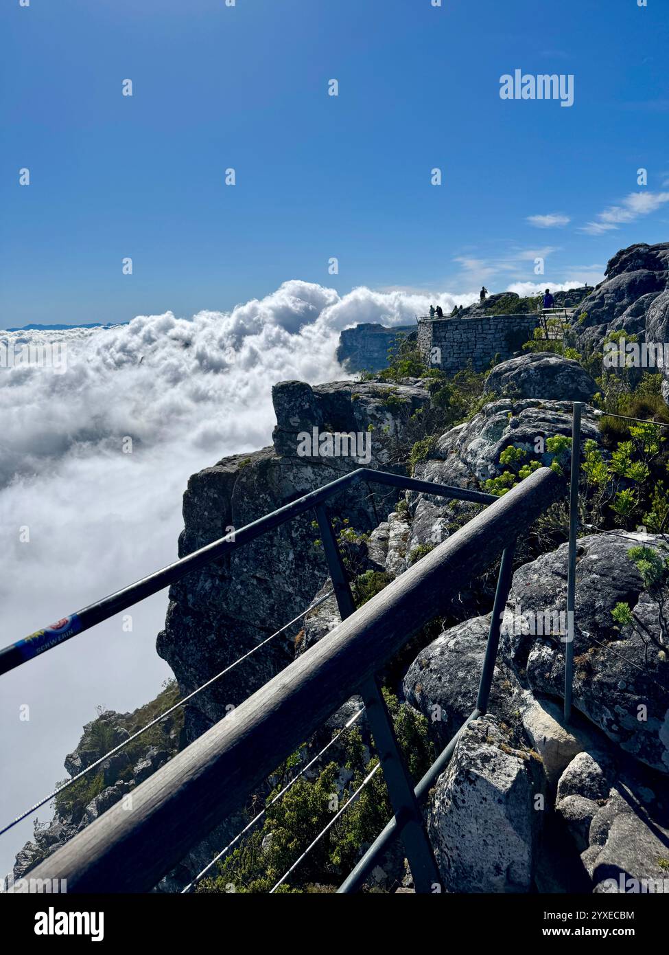 Vista sulle nuvole di Table Mountain a città del Capo, Sudafrica Foto Stock