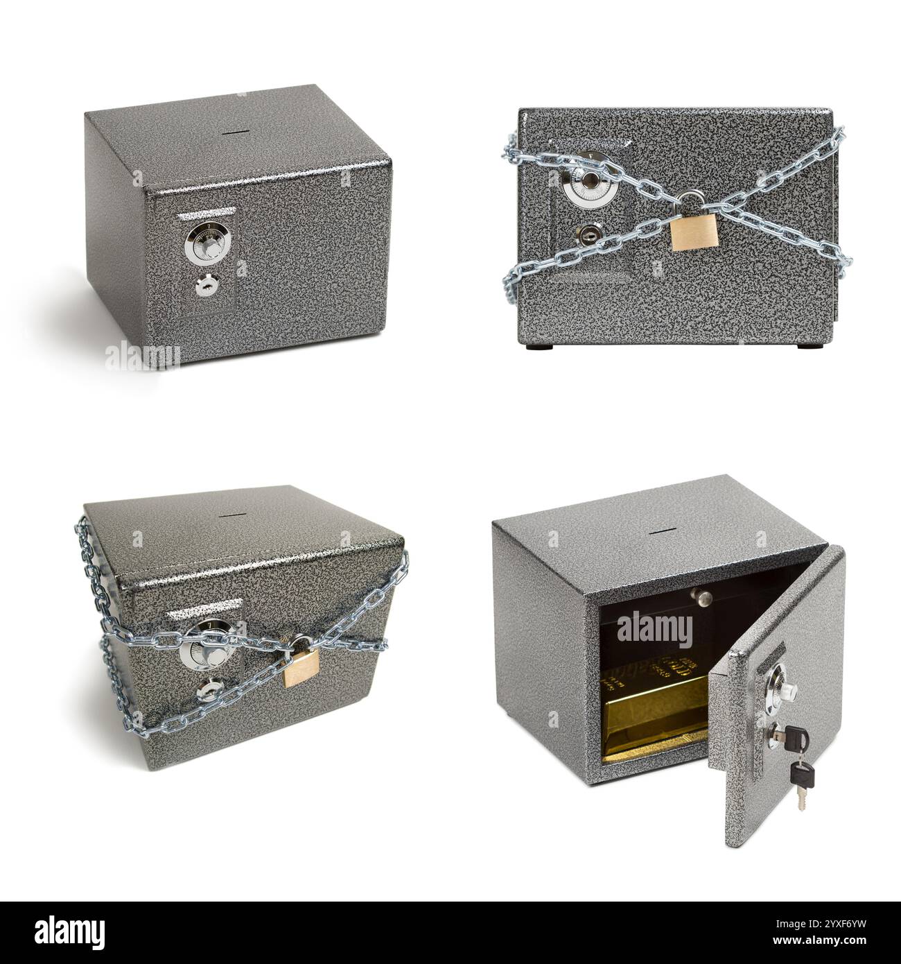 Set di cassette di sicurezza Foto Stock