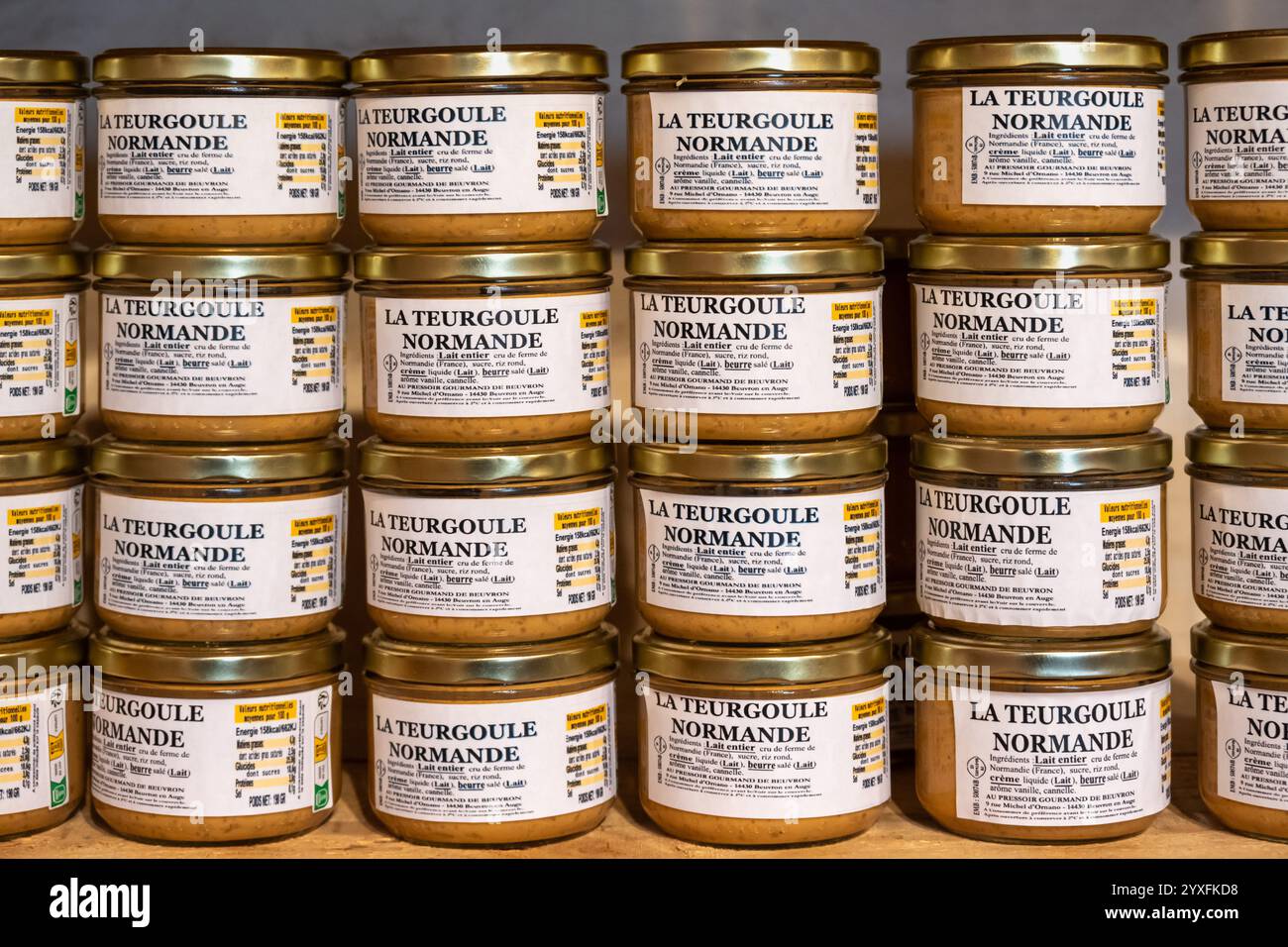 Vasi di la Teurgoule, Beuvron en Auge, Normandia, Francia, Foto Stock