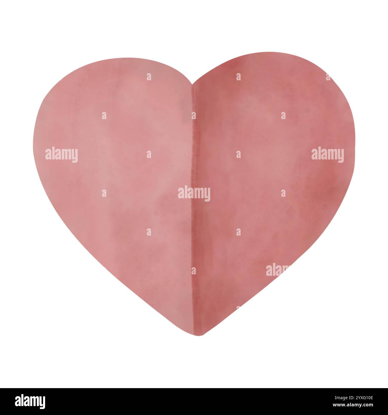Elemento isolato clip art ad acquerello per San Valentino. Foto Stock