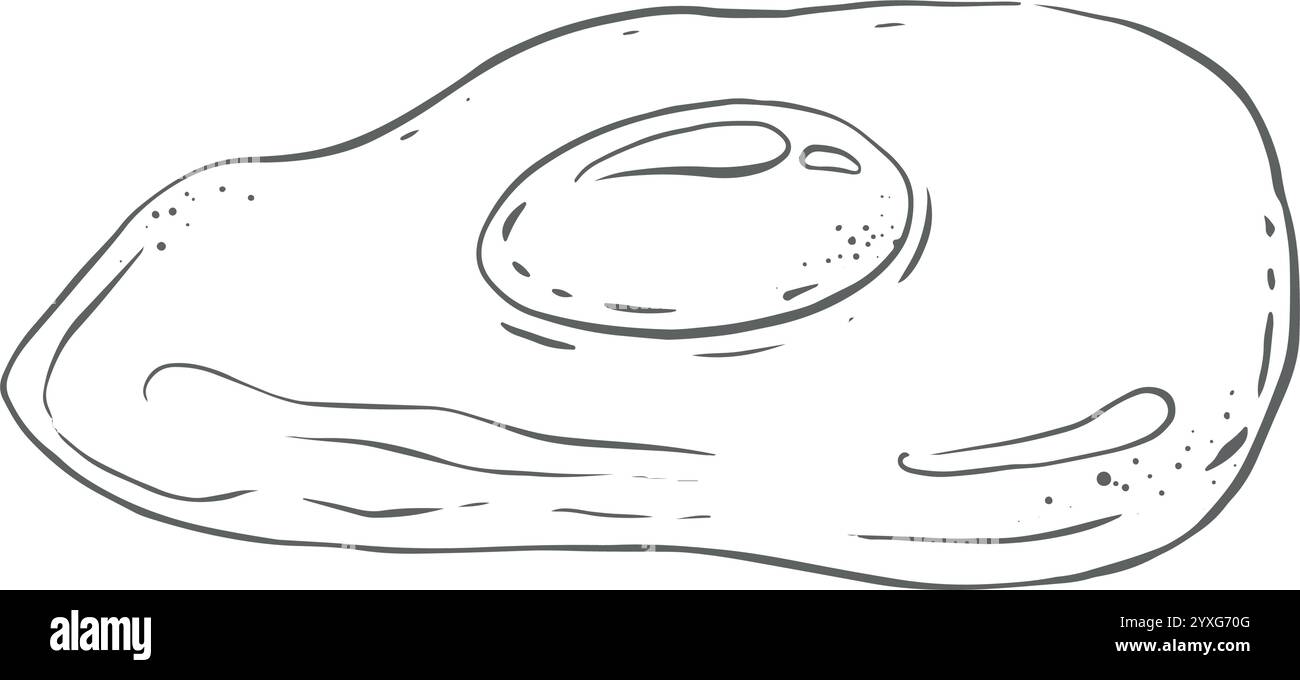 Pollo fritto e uovo di quaglia. Illustrazione di alta qualità. Disegno ad acquerello o uno sfondo bianco. Colazione, uova strapazzate, omelette. Può essere utilizzato in menu, ricette, cucina, ingredienti per piatti Illustrazione Vettoriale