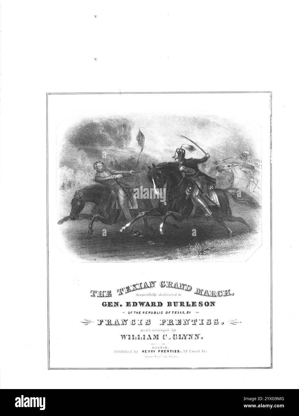 The Texian Grand March, 1836-1838 Sheet MusicSIC Foto Stock