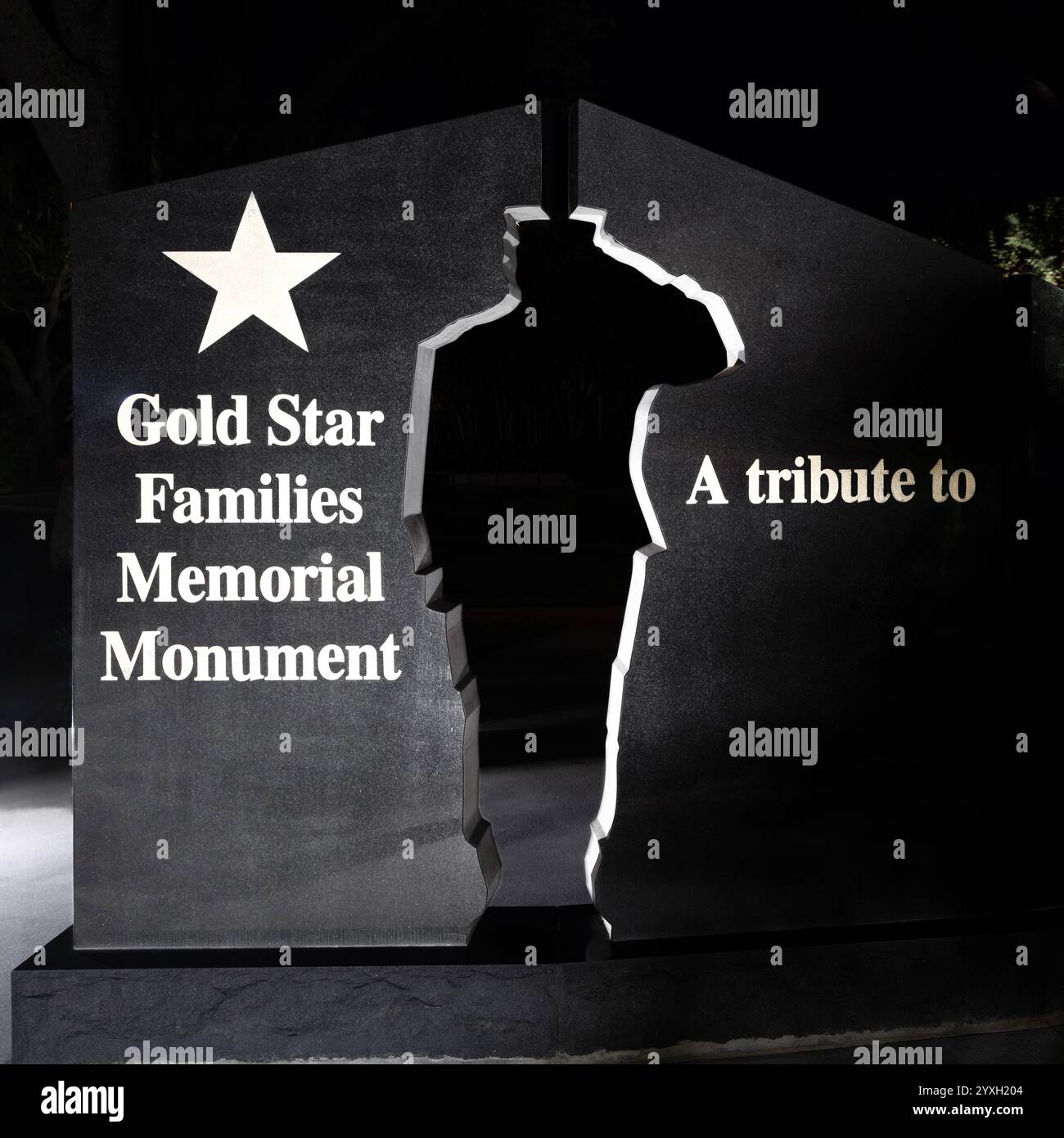 Veterans Memorial Park di notte. Port St. Lucie, Florida, Stati Uniti Foto Stock