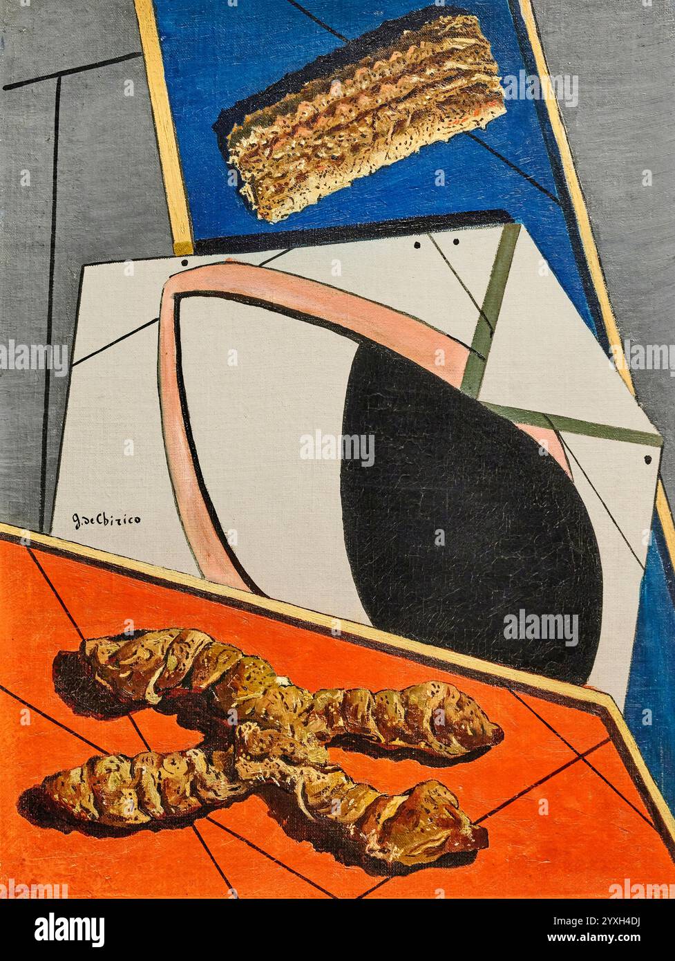 Il saluto dell'amico lontano - olio su tela - Giorgio De Chirico - 1916 - Verona, Casa Museo di Palazzo Maffei Foto Stock