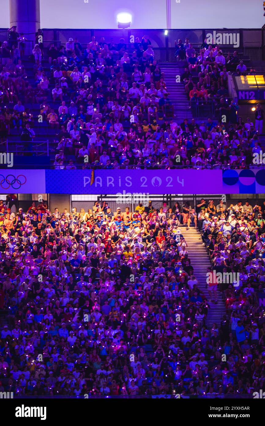 Immagine dello Stadio Olimpico di Parigi durante i Giochi Olimpici del 2024. Foto Stock
