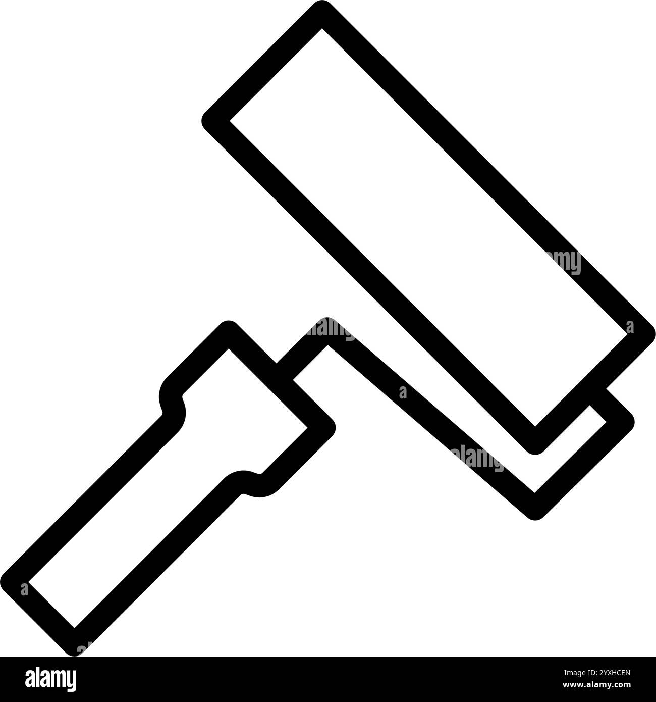 rullo per pittura - icona vettoriale Illustrazione Vettoriale