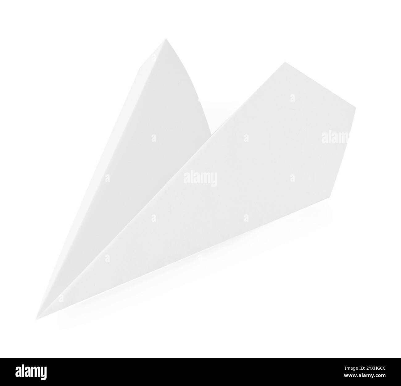 Un piano di carta fatto a mano isolato su bianco Foto Stock