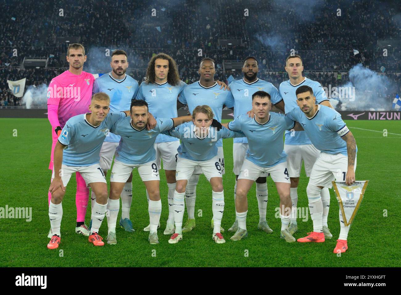 Roma, Italia. 16 dicembre 2024. Squadra del SS Lazio durante la partita di calcio di serie A Enilive tra SS Lazio e Inter allo stadio Olimpico di Roma, Italia - domenica 16 dicembre 2024. Sport - calcio. (Foto di Fabrizio Corradetti/LaPresse) credito: LaPresse/Alamy Live News Foto Stock