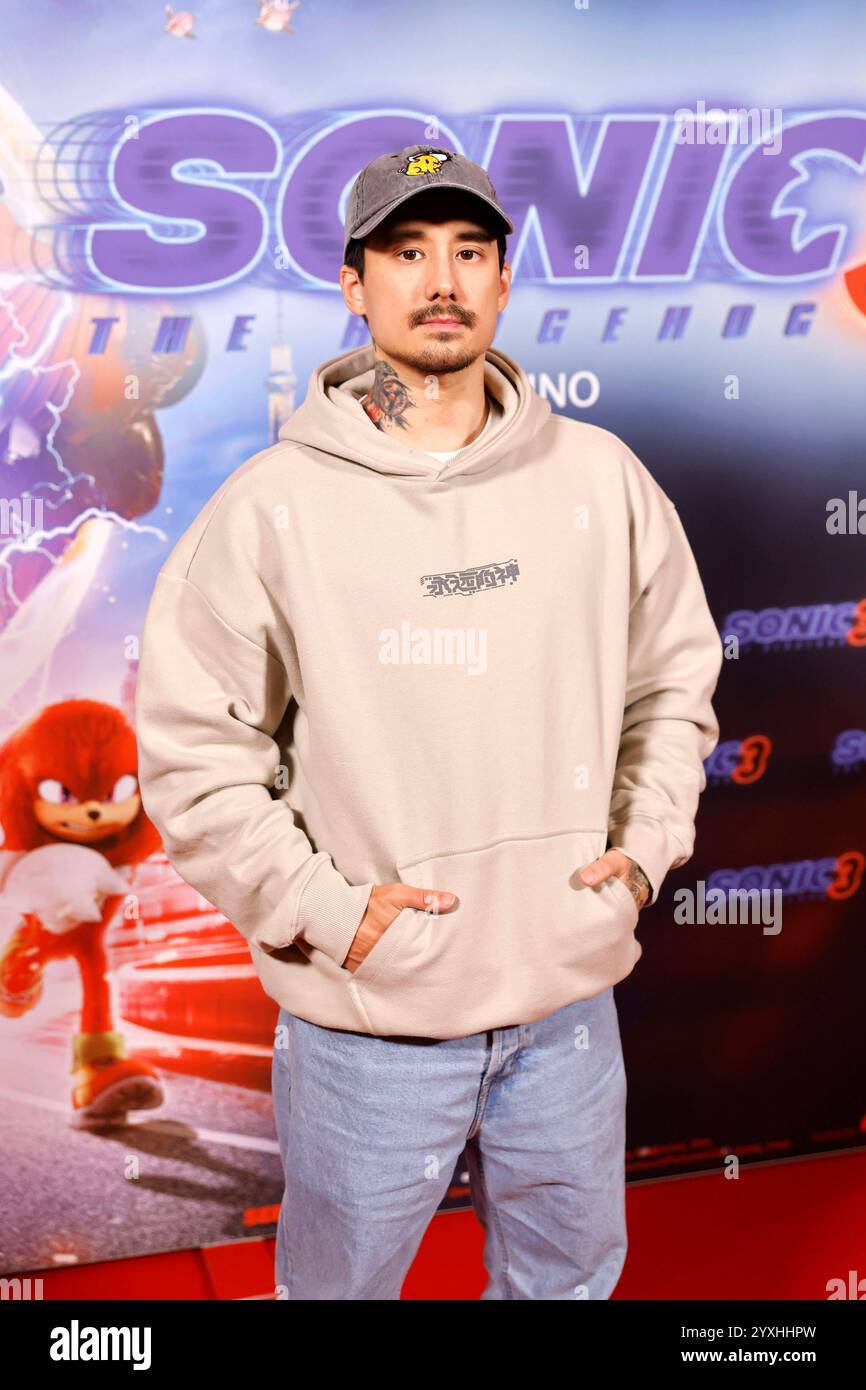 Webvideoproduzent Julien Bam beim Photocall von Sonic the Hedgehog 3 im Filmpalast. Köln, 16.12.2024 NRW Deutschland *** Web video producer Julien Bam alla photocall di Sonic the Hedgehog 3 al Filmpalast Cologne, 16 12 2024 NRW Germania Copyright: XChristophxHardtx Foto Stock