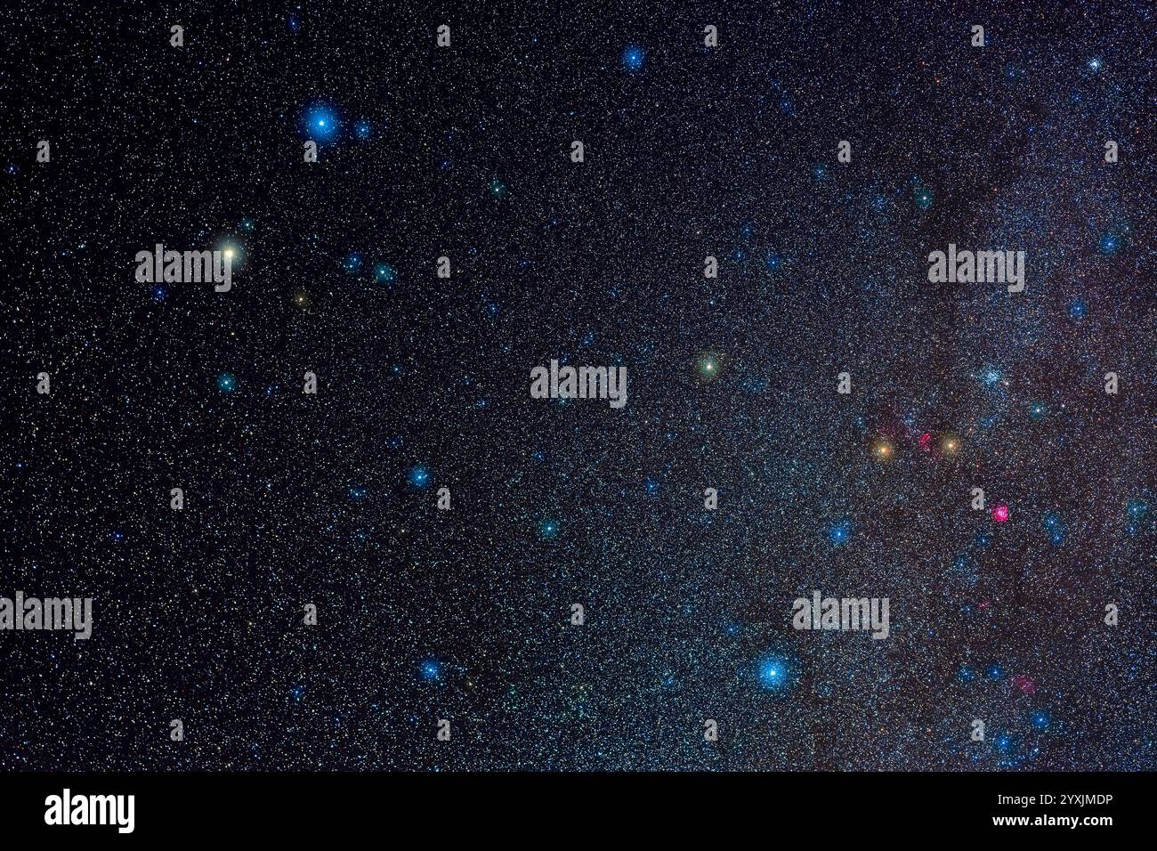La costellazione settentrionale del cielo invernale di Gemini. Foto Stock