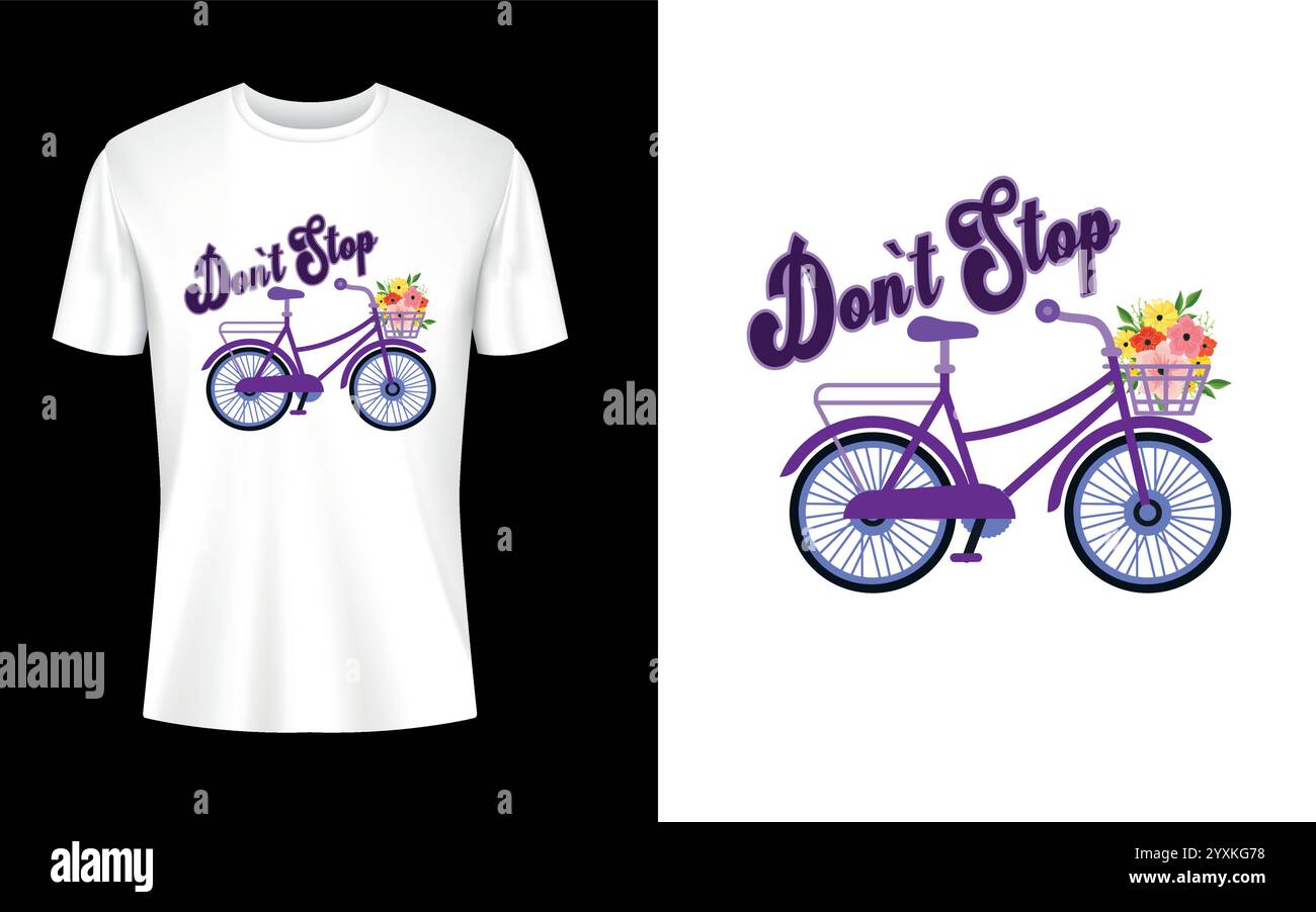 Non smettere di tipografia T-shirt Design Illustrazione Vettoriale