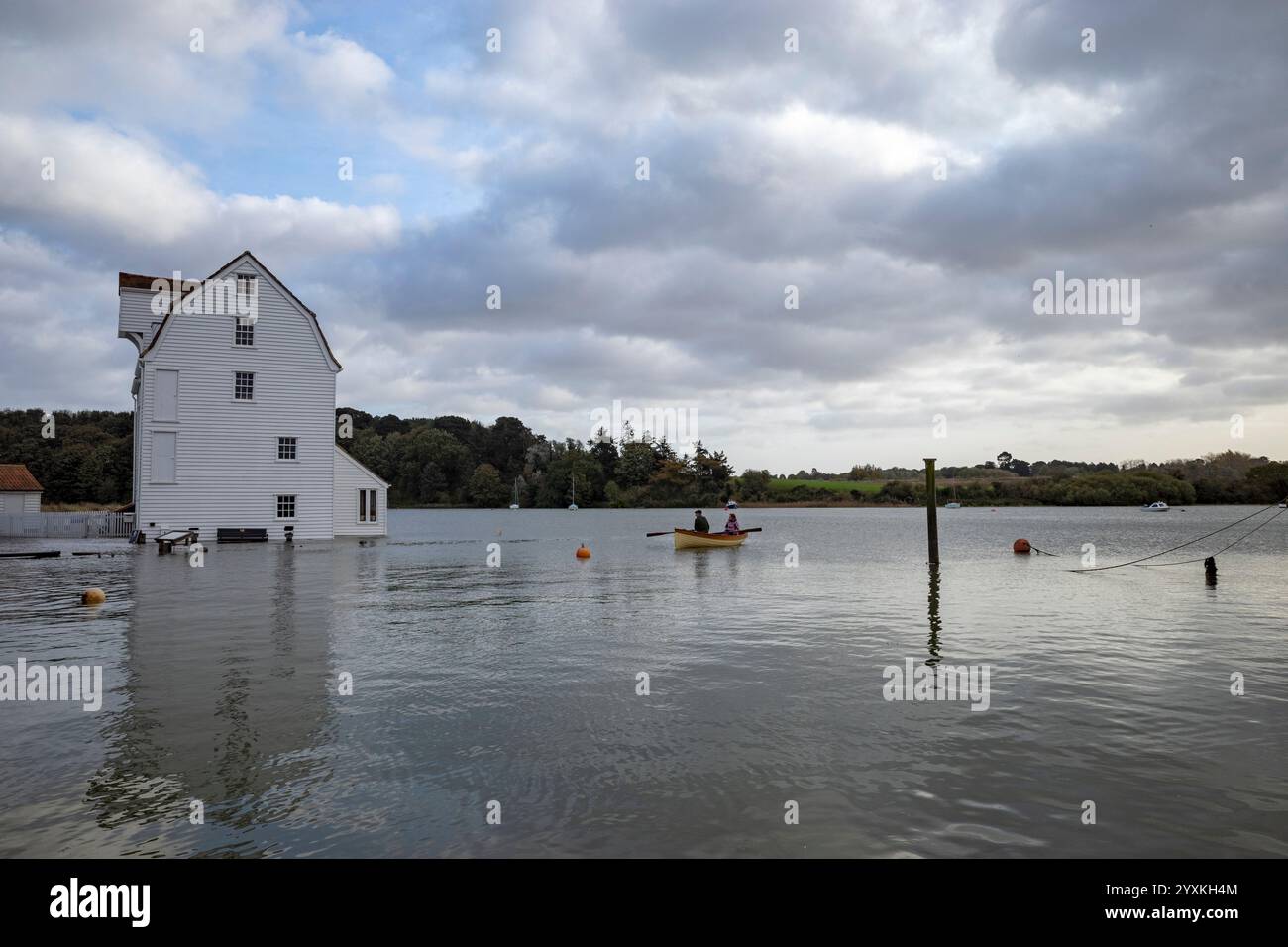 Primavera alta marea Woodbridge Suffolk Regno Unito Foto Stock