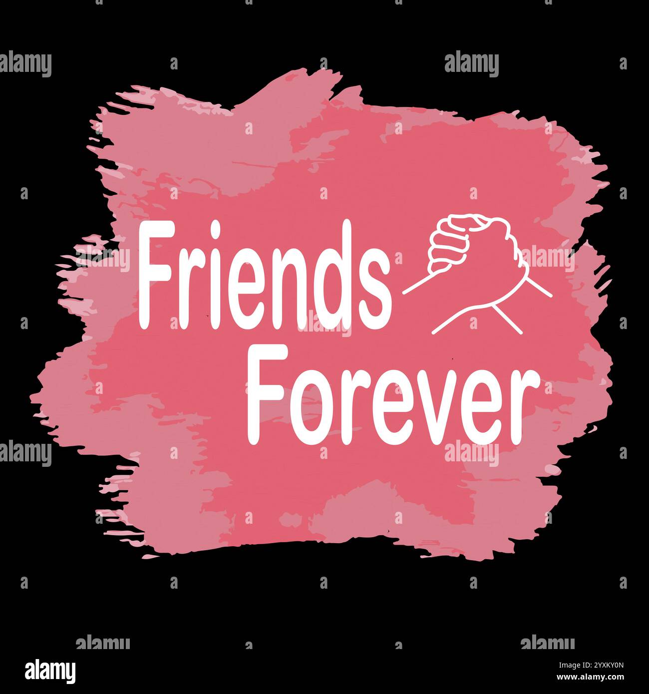 Friends Forever Typography Design Illustrazione Vettoriale