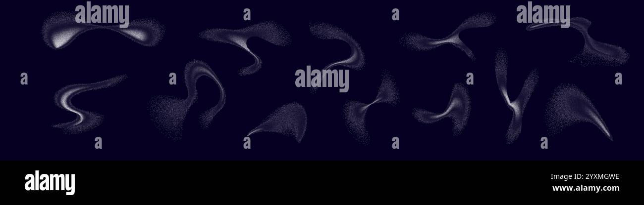 Consistenza in polvere bianca con grana diffusa e effetto polvere. Farina o schizzi di zucchero. Illustrazione vettoriale piatta isolata Illustrazione Vettoriale