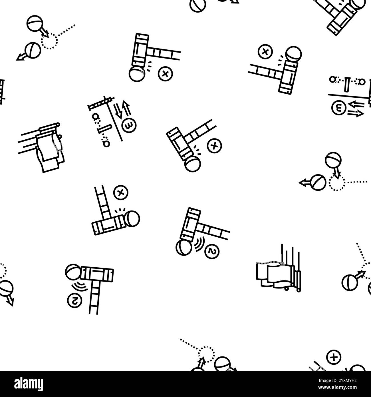 mazzuolo da croquet con motivo senza cuciture Illustrazione Vettoriale