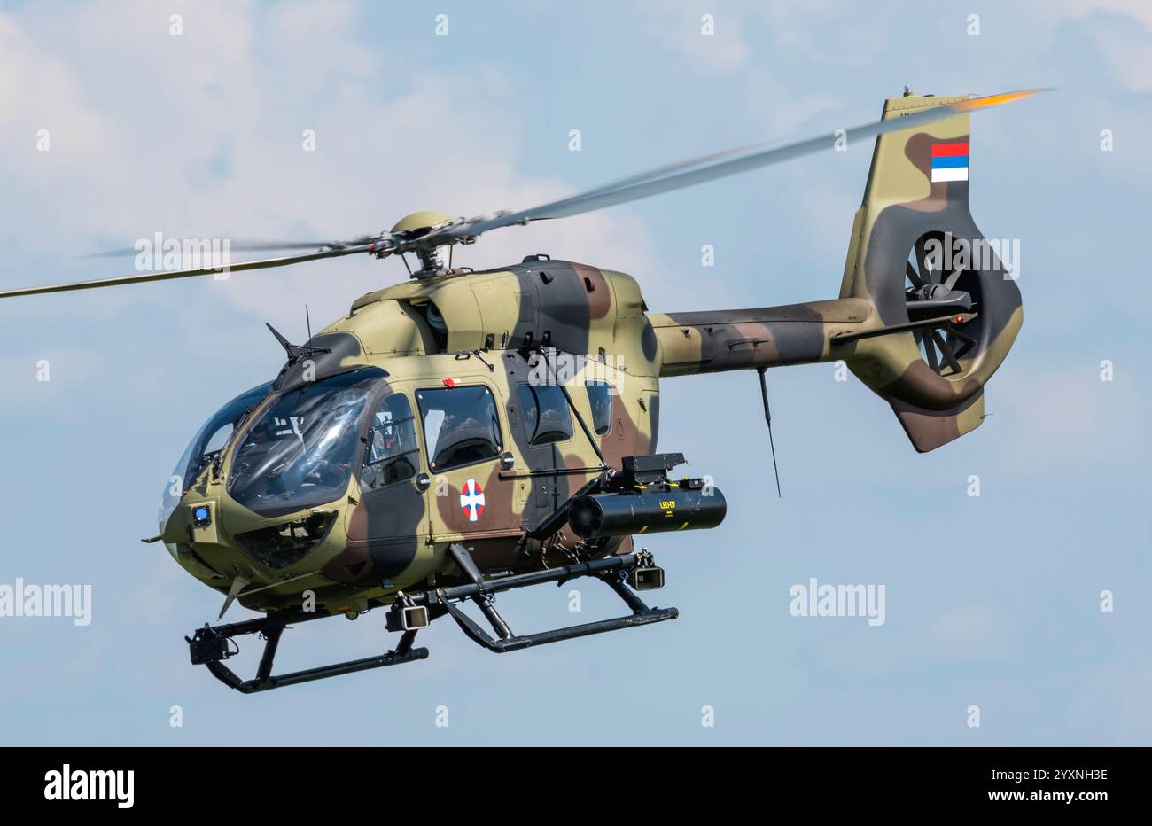 Serbian Air Force H145M presso la base aerea di Batajnica, Serbia. Foto Stock