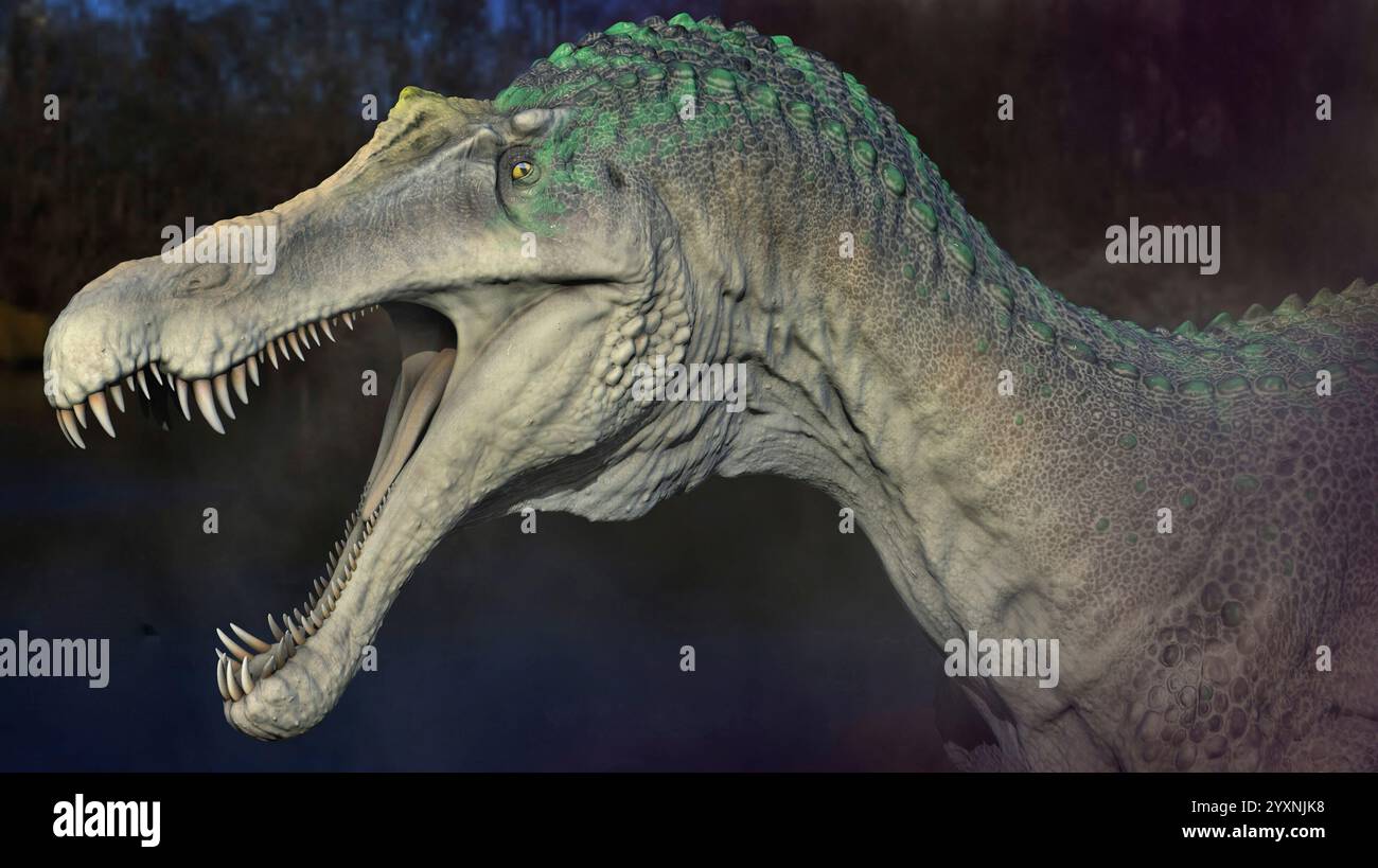 Dinosauro Suchomimus, profilo laterale. Foto Stock