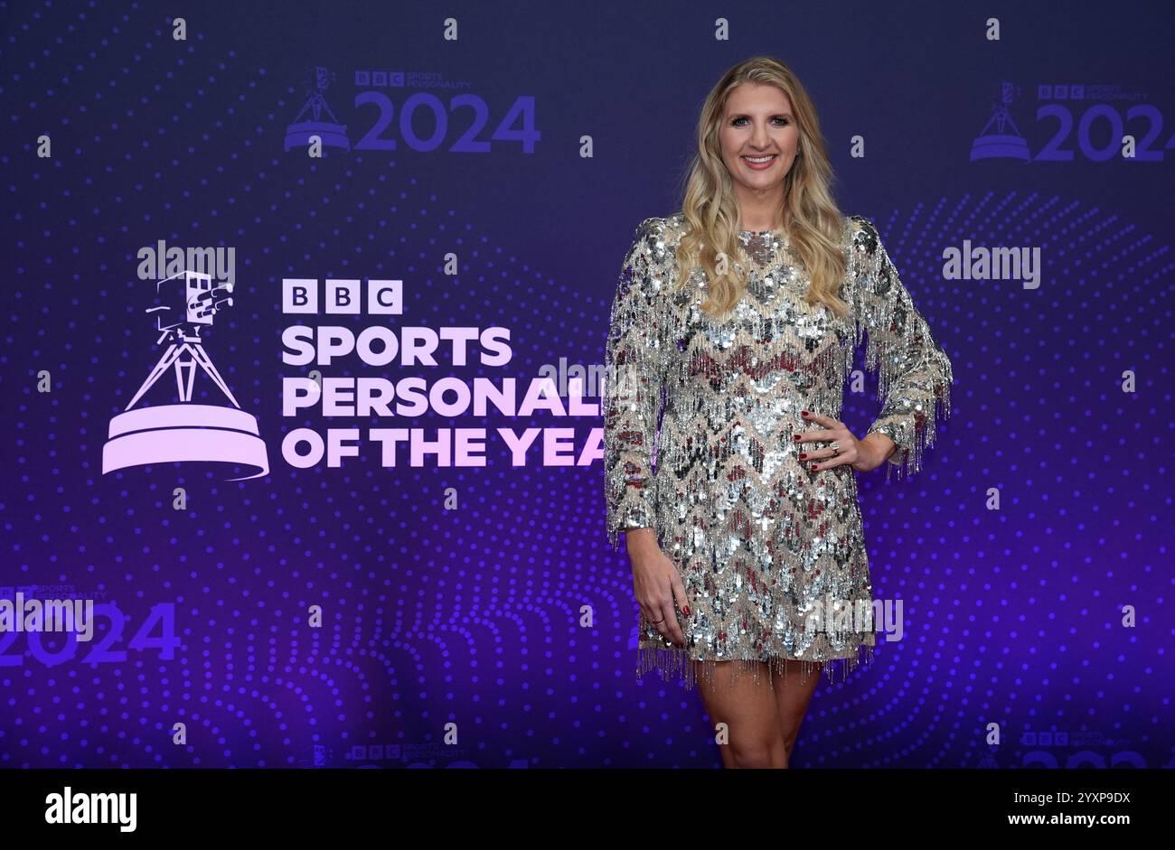 Rebecca Adlington arriva per il BBC Sports Personality of the Year Awards 2024 tenutosi a MediaCityUK, Salford. Data foto: Martedì 17 dicembre 2024. Foto Stock