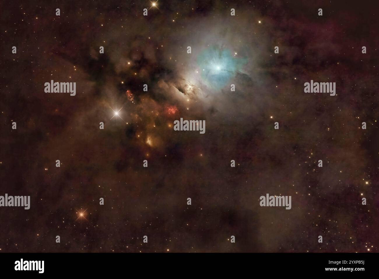 Nebulosa a riflessione NGC 1333 in Perseo. Foto Stock