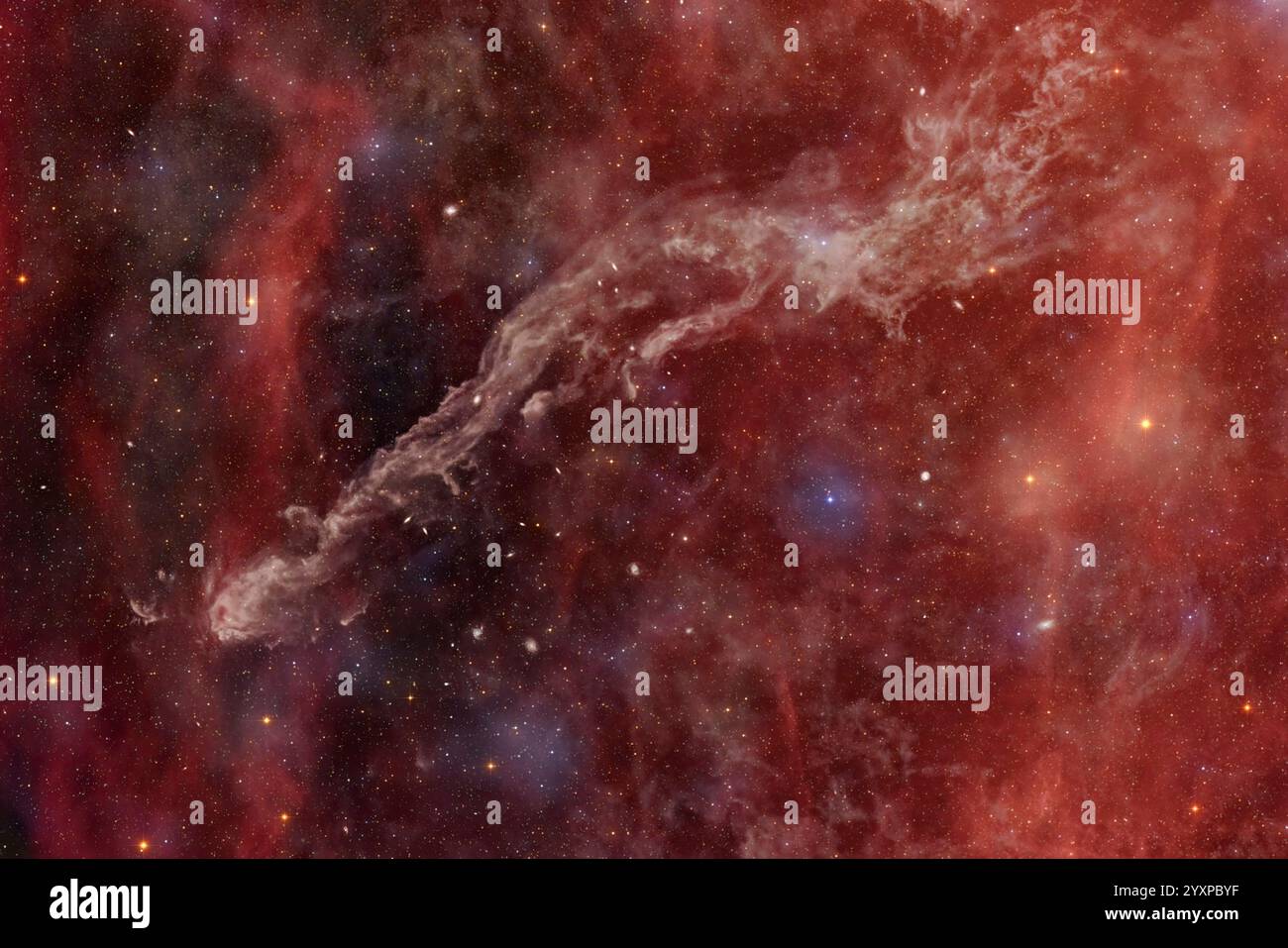 Nuvole molecolari a Lacerta vicino a NGC 7223. Foto Stock