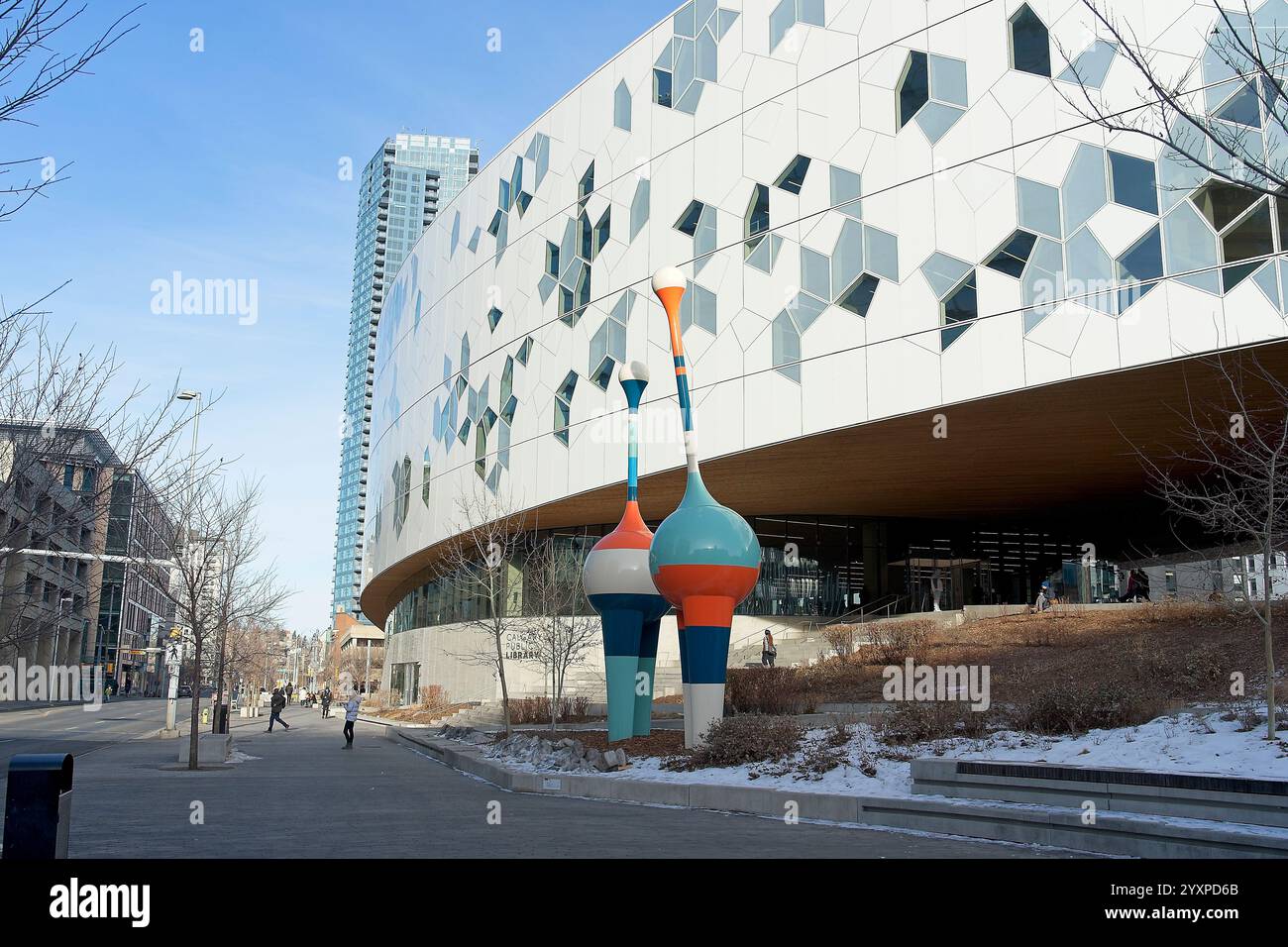 Calgary Canada - 29 dicembre 2023 - Calgary New Central Library Building Foto Stock