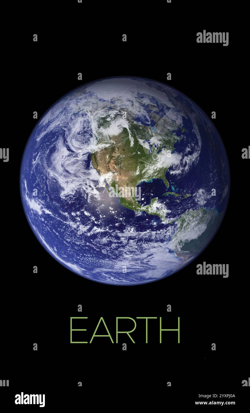 Poster del sistema solare della Terra. Foto Stock