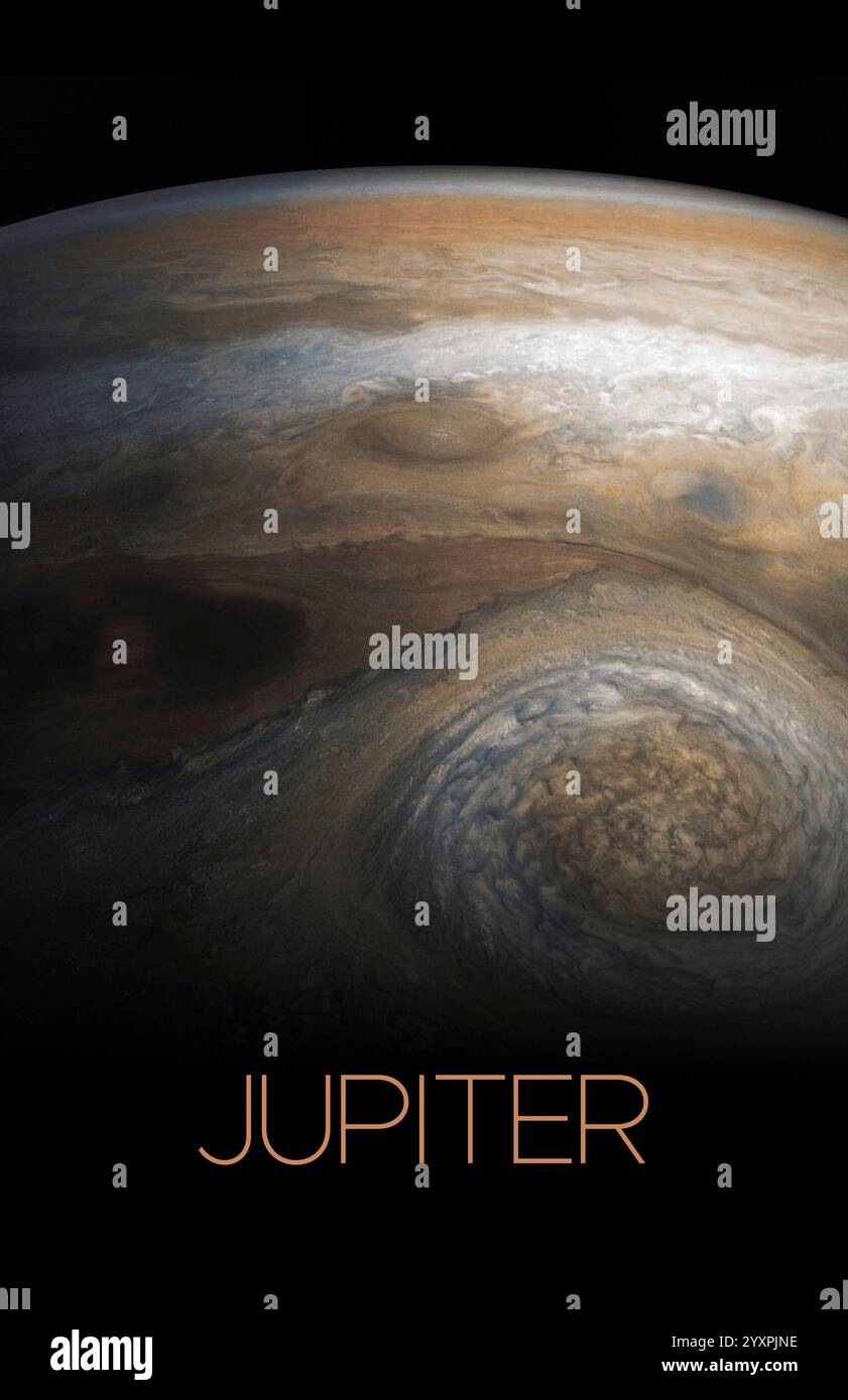 Poster del sistema solare di Giove. Foto Stock