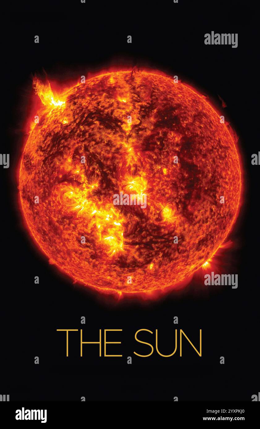 Poster del sistema solare del Sole. Foto Stock