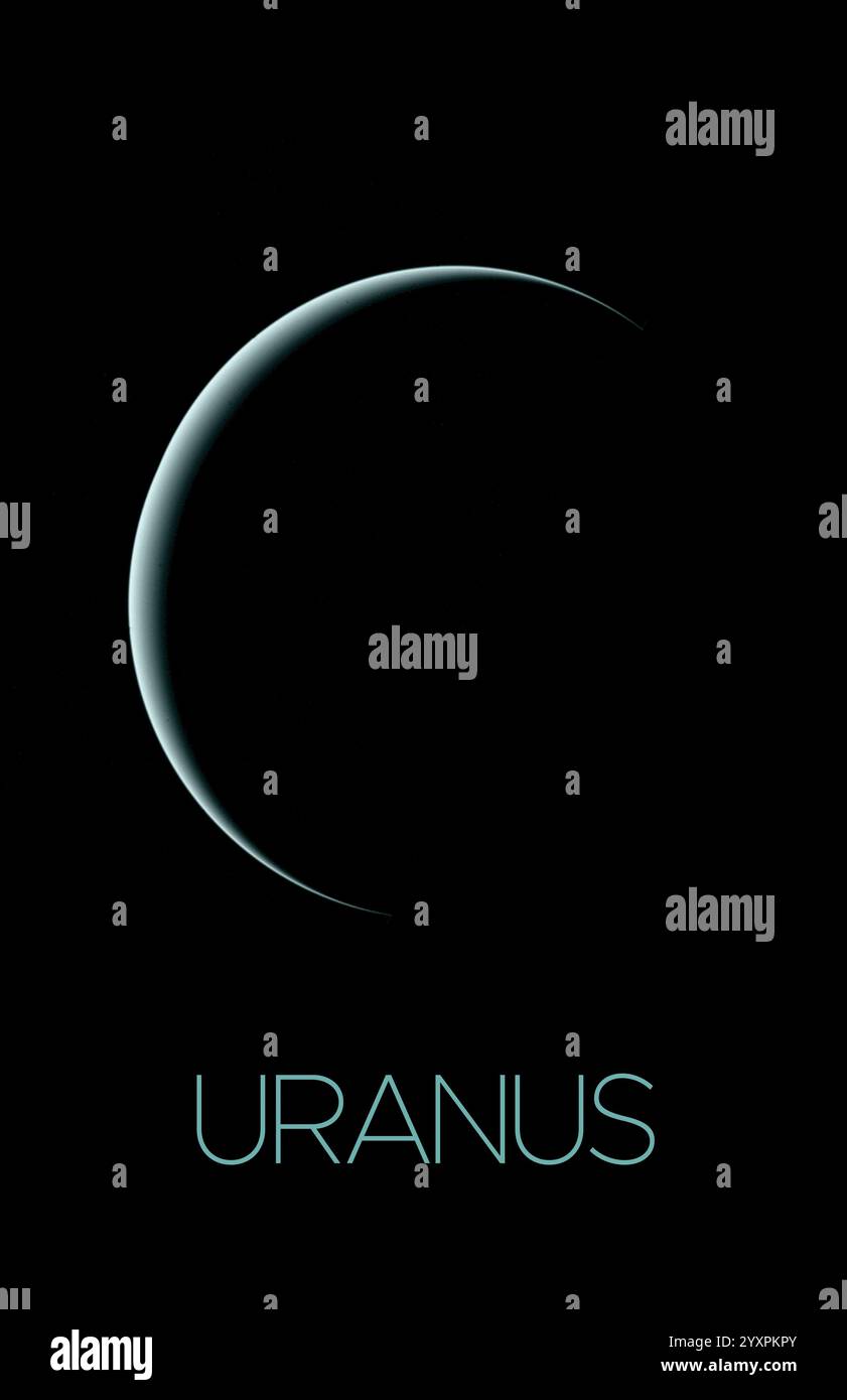 Poster del sistema solare di Urano. Foto Stock