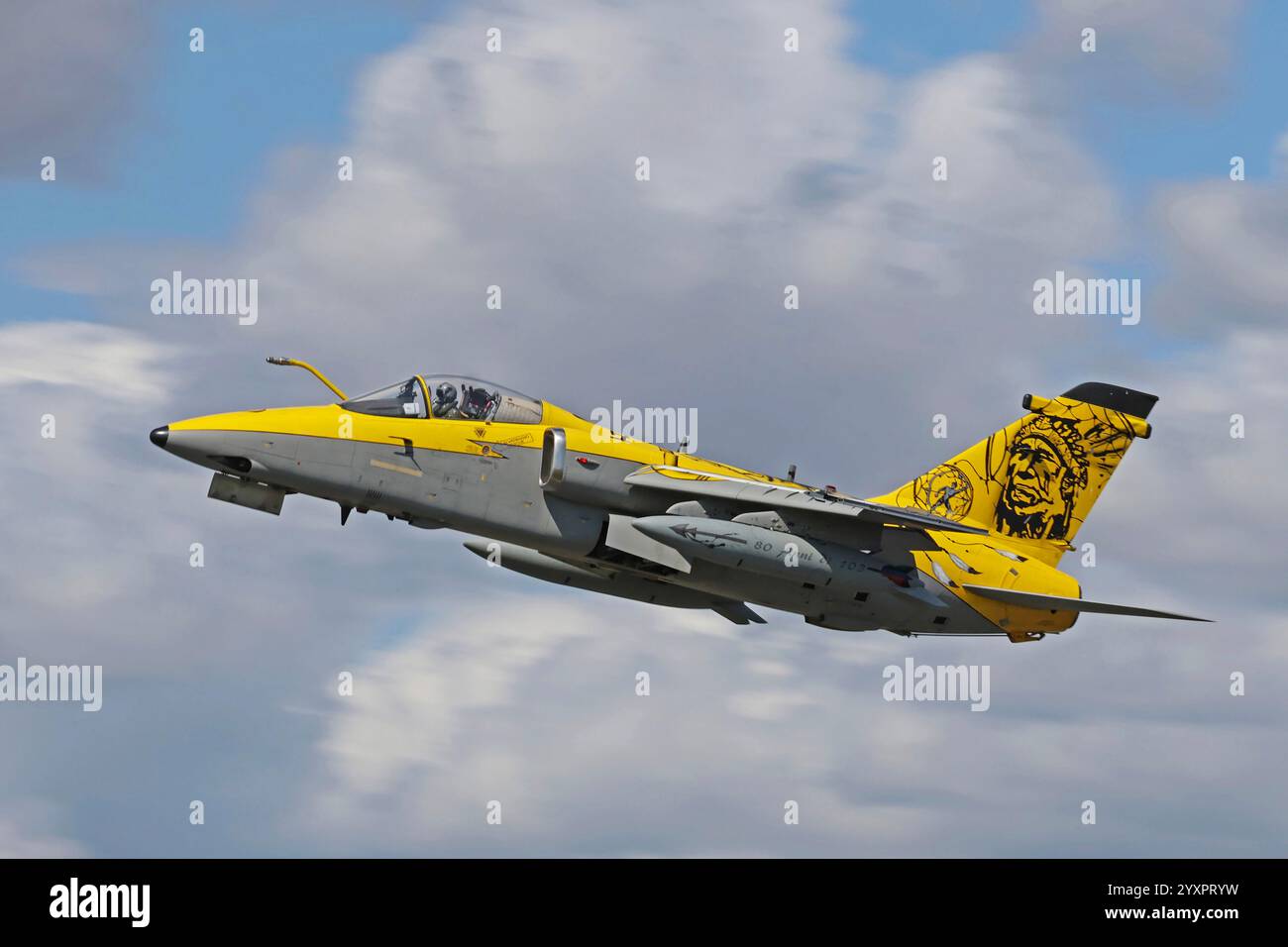 AMX aerei da attacco al suolo dell'Aeronautica militare in volo. Foto Stock