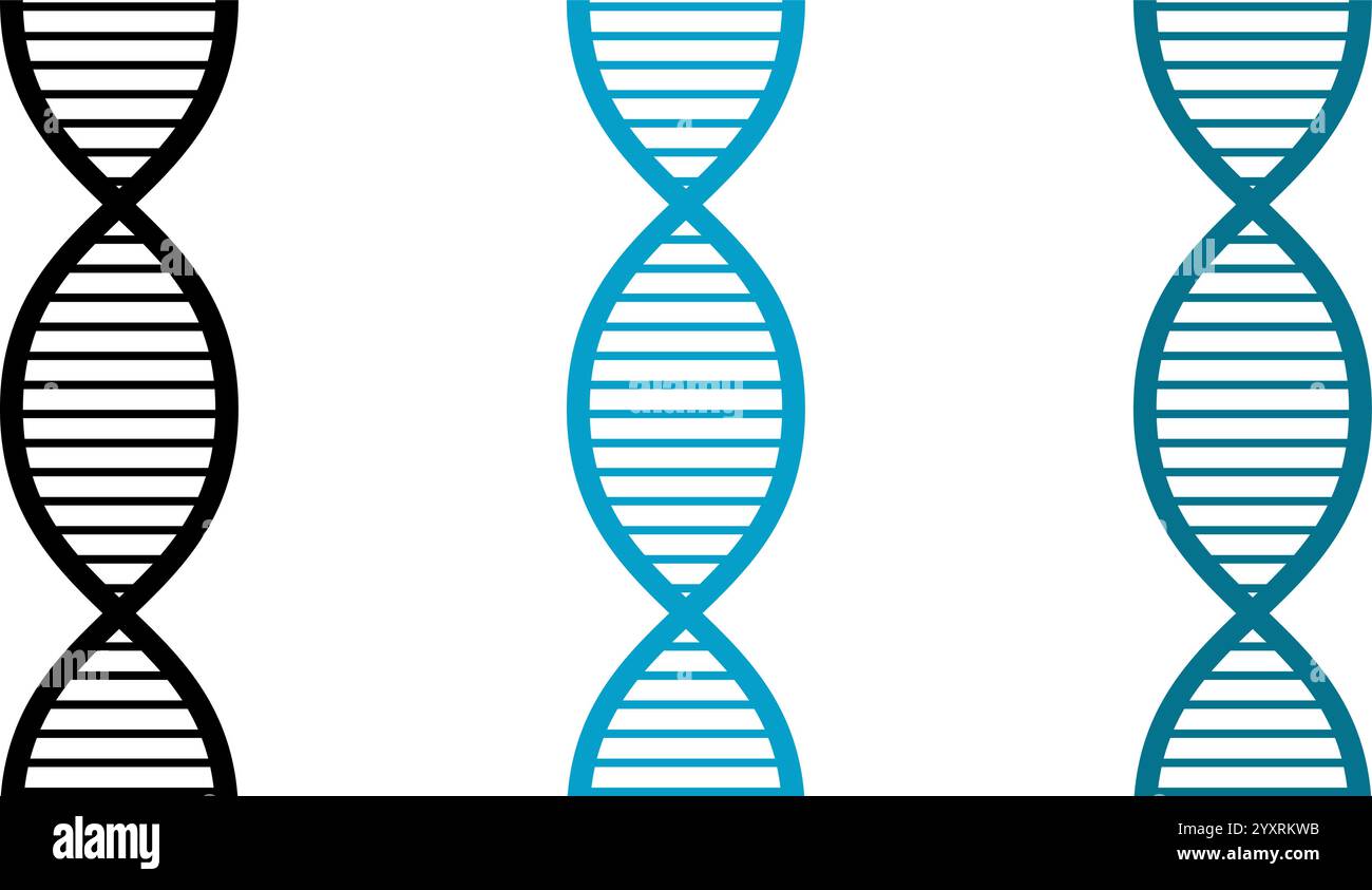Illustrazione del DNA, per l'uso su argomenti medici Illustrazione Vettoriale