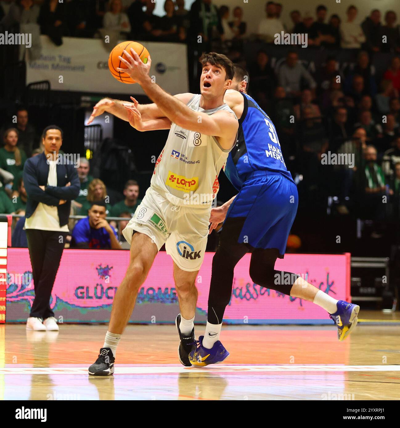 Benjamin Kirkwood Stevens (Coblenza) EPG Guardians Koblenz - Harko Merlins Crailsheim, Basketball, Proa, 16.12.2024foto: Rene Weiss/Eibner Foto Stock