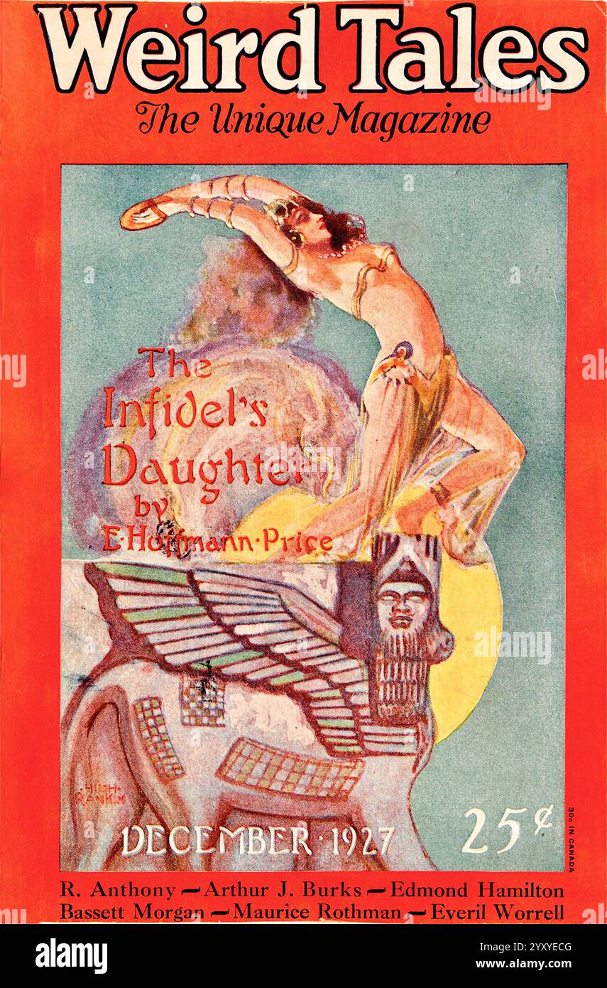 Copertina della rivista Pulp Weird Tales (dicembre 1927, vol. 10, n.. 6) con The Infidel's Daughter di E. Hoffmann Price - Cover Art di Hugh Rankin Foto Stock