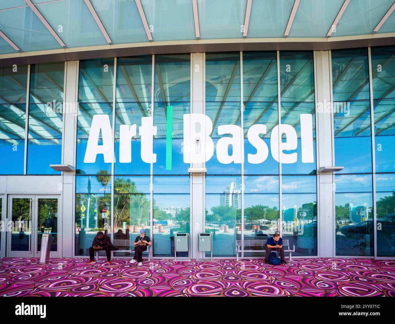 Dettaglio del Convention Center of Art Basel Miami Beach è una fiera internazionale d'arte che ogni anno trasforma Miami in un centro culturale globale Foto Stock
