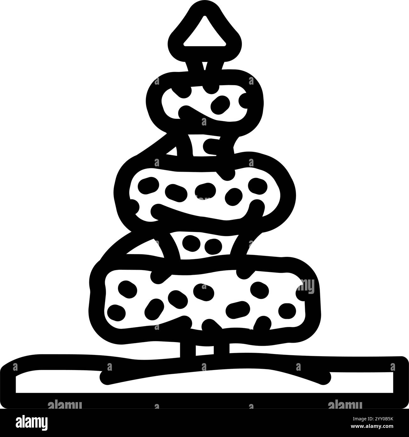 illustrazione vettoriale dell'icona della linea di manutenzione del giardino della sagoma topiaria Illustrazione Vettoriale