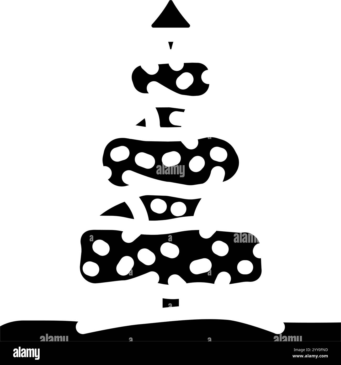 illustrazione vettoriale dell'icona del glifo per la manutenzione del giardino della sagoma topiaria Illustrazione Vettoriale