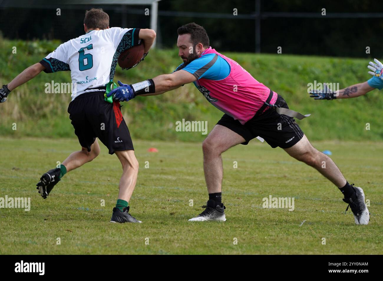 Flag football Tournament, Coventry UK, 28 settembre 2024 Foto Stock