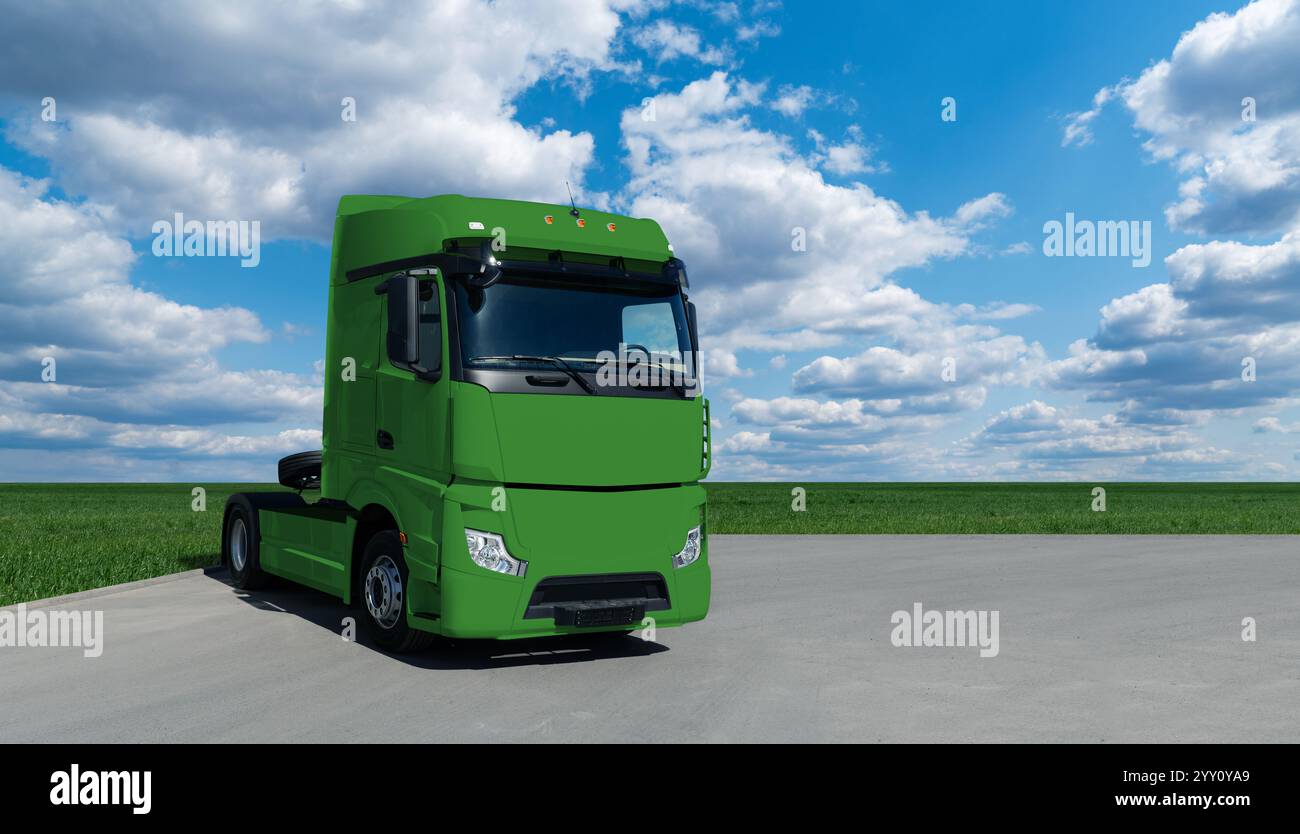 Autocarro ecologico alimentato da energia pulita a emissioni zero. Foto Stock