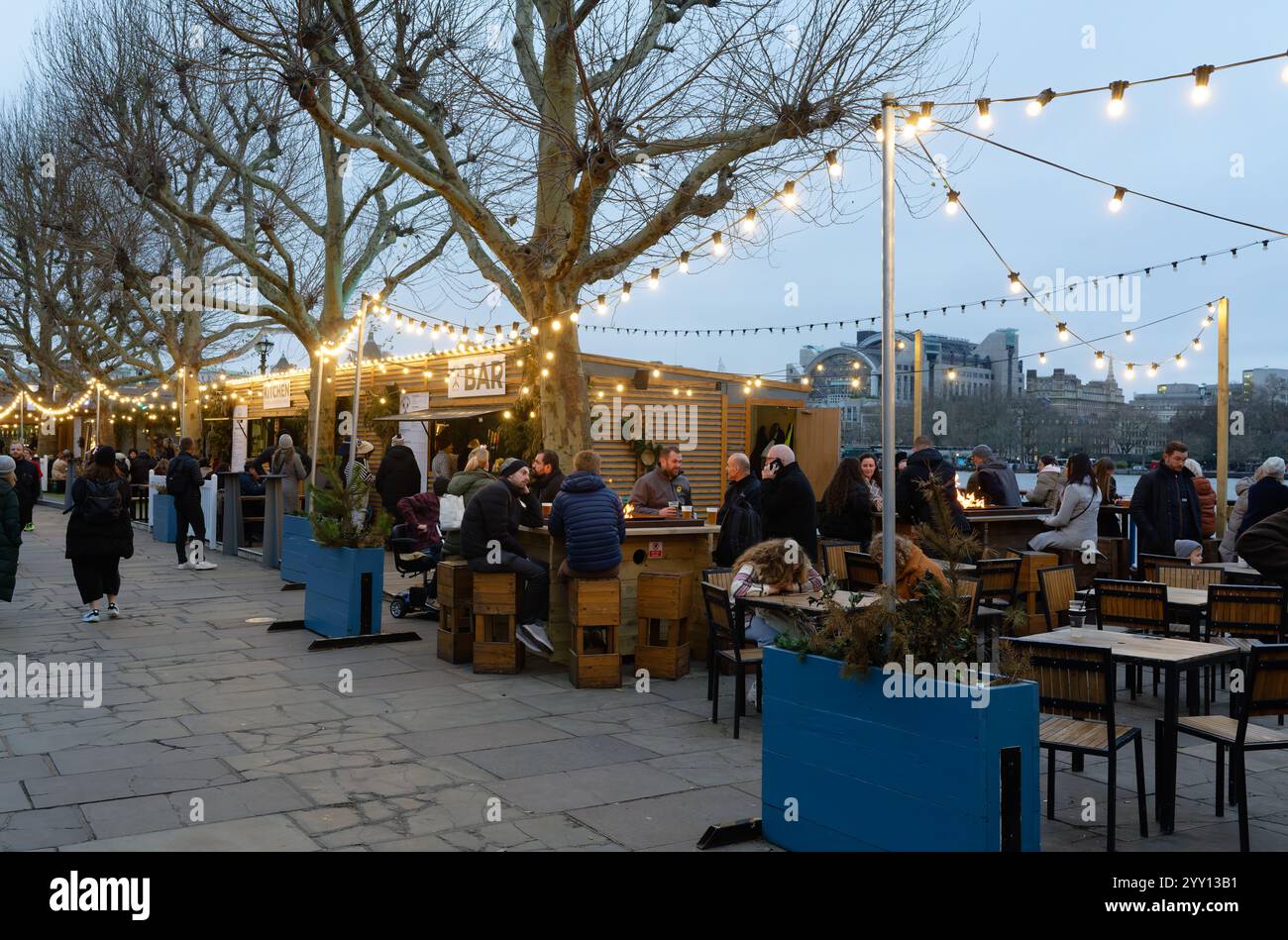 La Fiera di Natale di Londra, Inghilterra Foto Stock