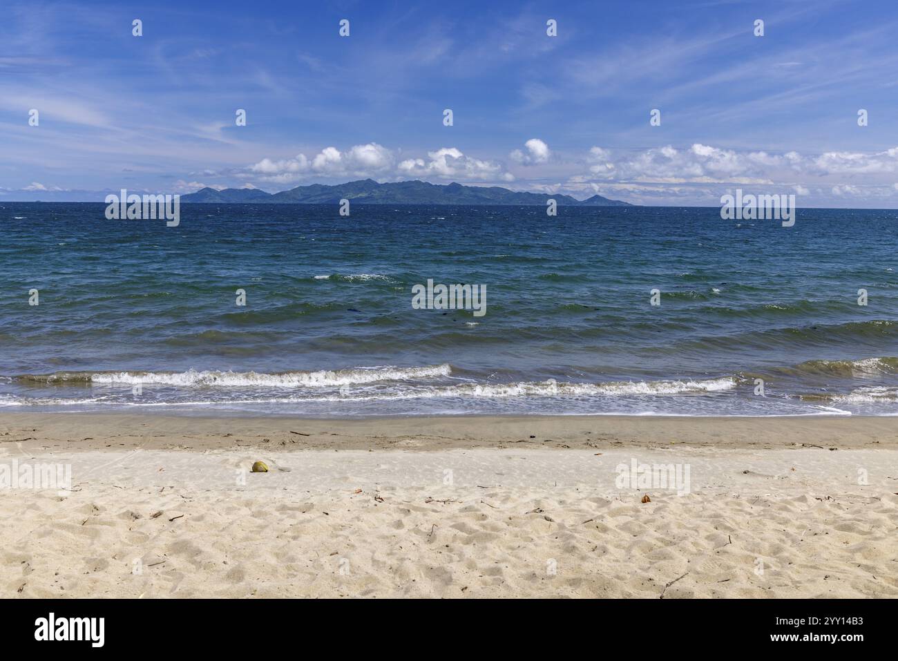 Palm Beach, Pacific Harbour Village, Rovodrau Bay, viti Levu Island, Figi, Oceania Foto Stock
