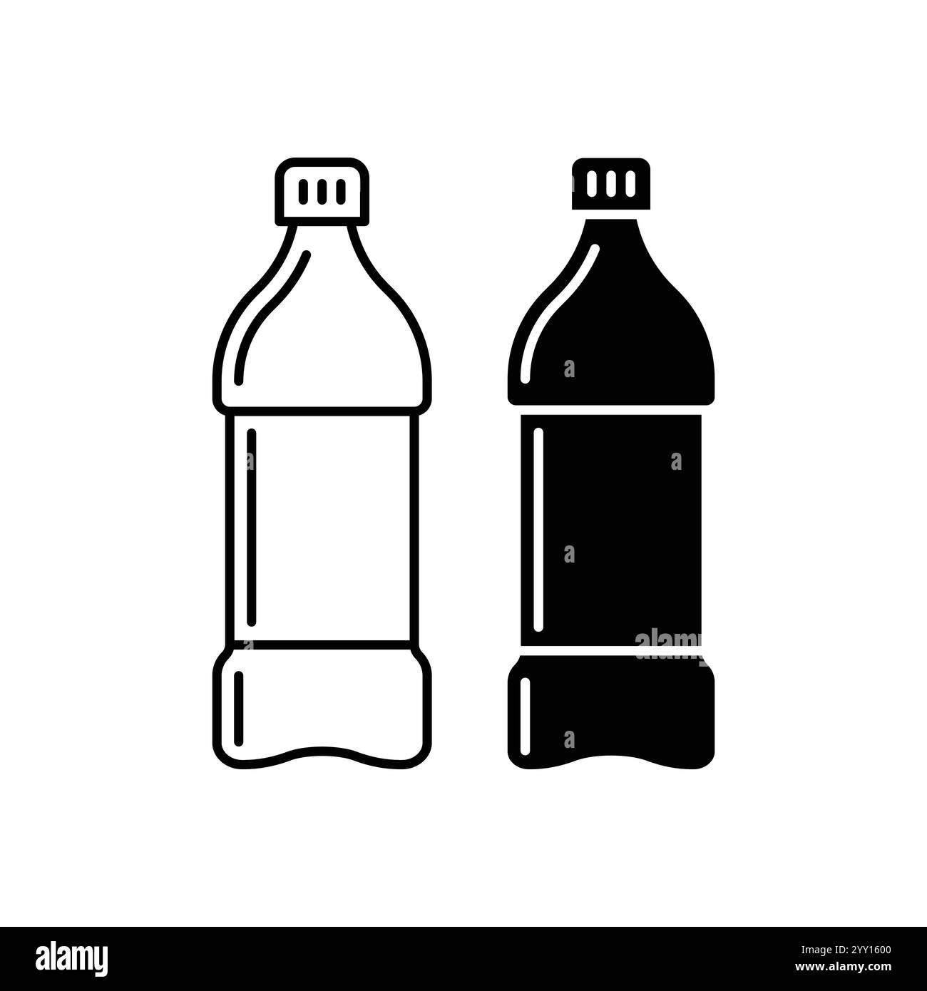 set icone flacone. collezione di simboli dell'icona della bottiglia di plastica, illustrazione vettoriale Illustrazione Vettoriale