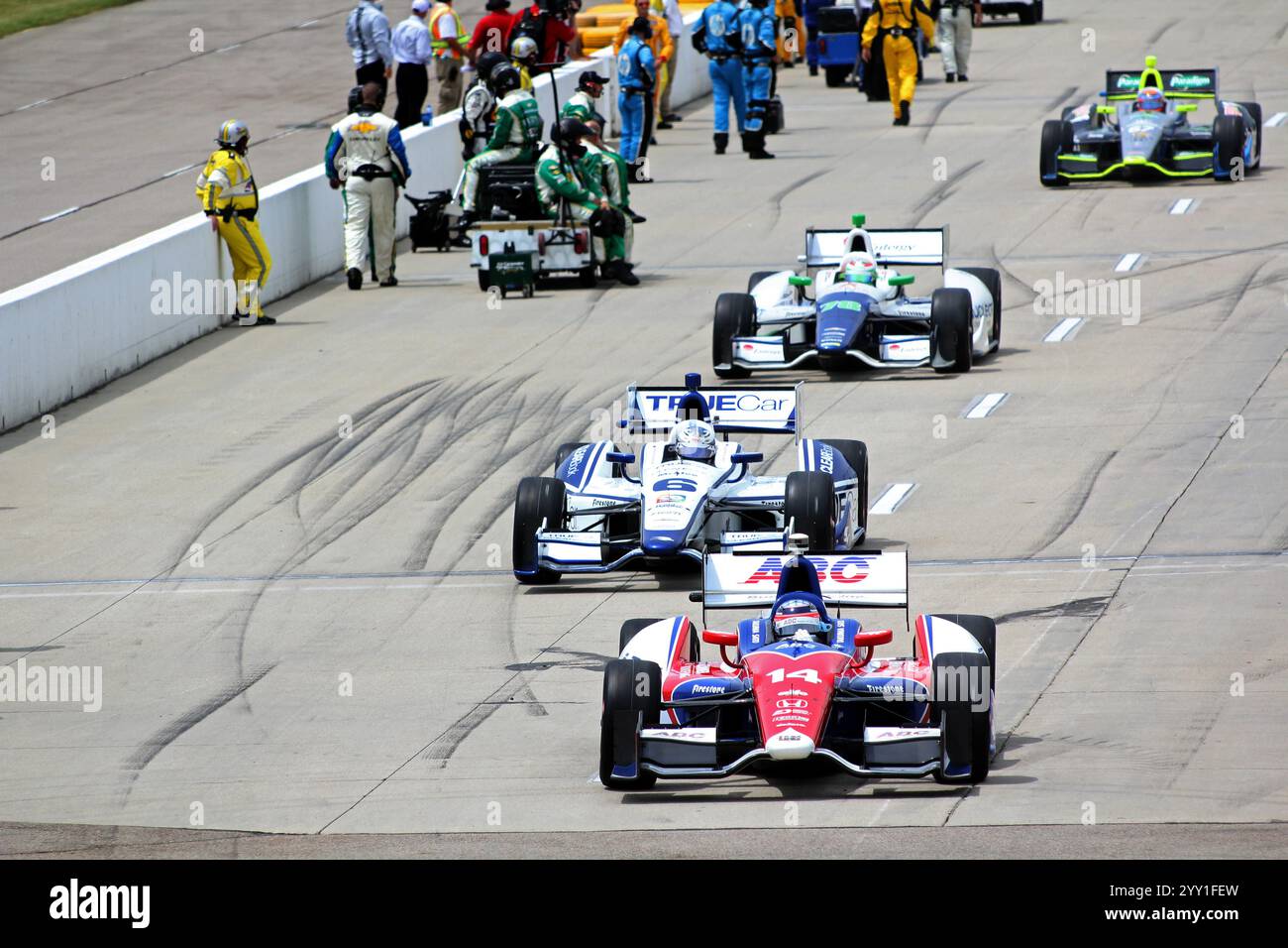 Newton Iowa, USA - 23 giugno 2013: IndyCar Iowa Corn 250 Speedway Iowa Takuma Sato Foto Stock