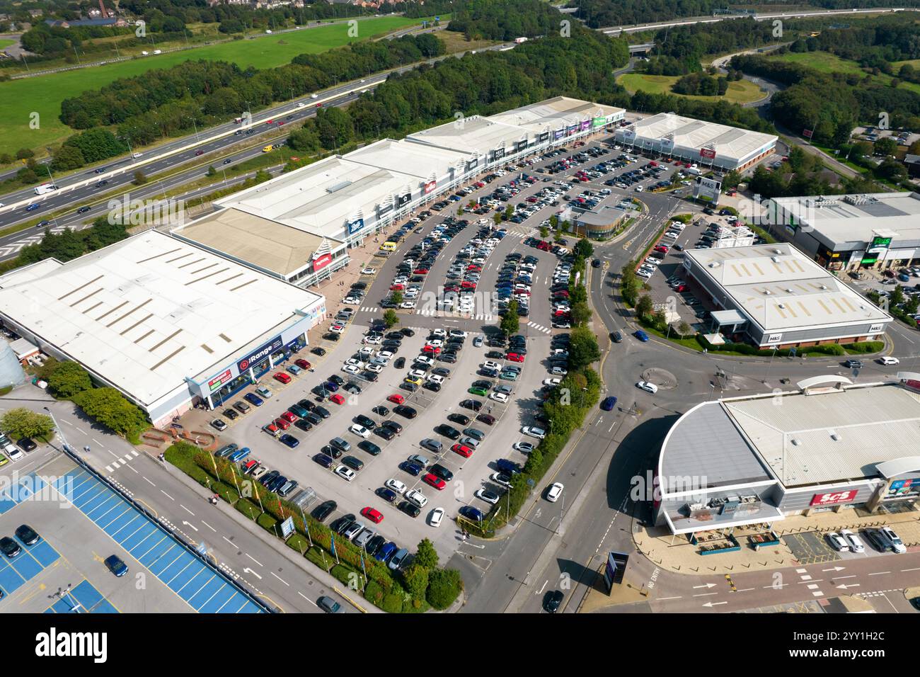 Birstall Shopping Park, Batley, Leeds, West Yorkshire, WF17 Foto Stock