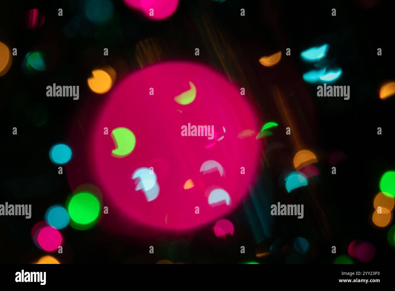 Sfondo bokeh colorato, sfondo astratto, luci sfocate con effetto bokeh Foto Stock