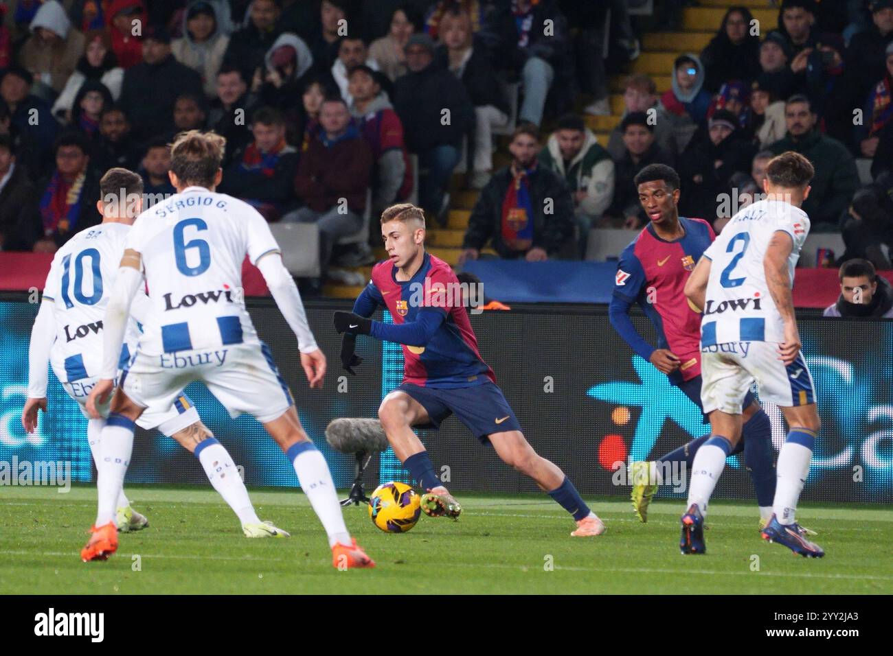 15 dicembre 2024; Estadi Olimpic Lluis Companys, Barcellona, Spagna, la Liga spagnola, Barcellona contro Leganes; Fermin di Barcellona Foto Stock