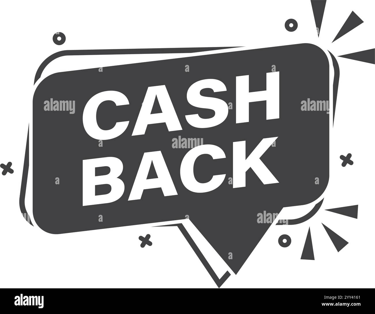 Icona cashback in stile piatto. Illustrazione vettoriale dell'etichetta soddisfatti o rimborsati su sfondo isolato. Il poster Cash Back firma il concetto di business. Illustrazione Vettoriale