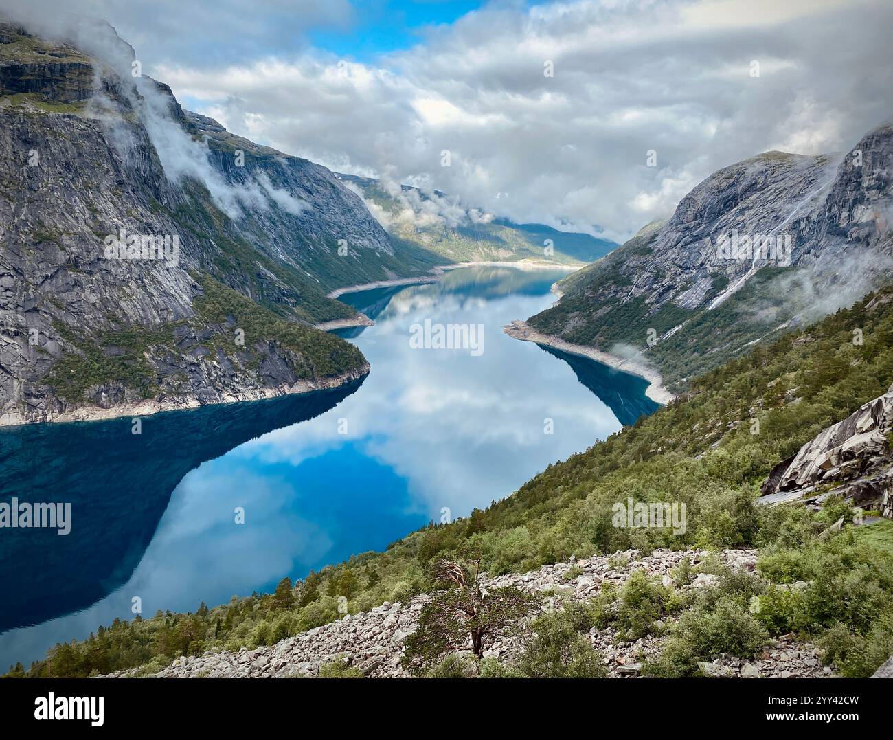 Panoramica Fjorde in Norvegia Foto Stock