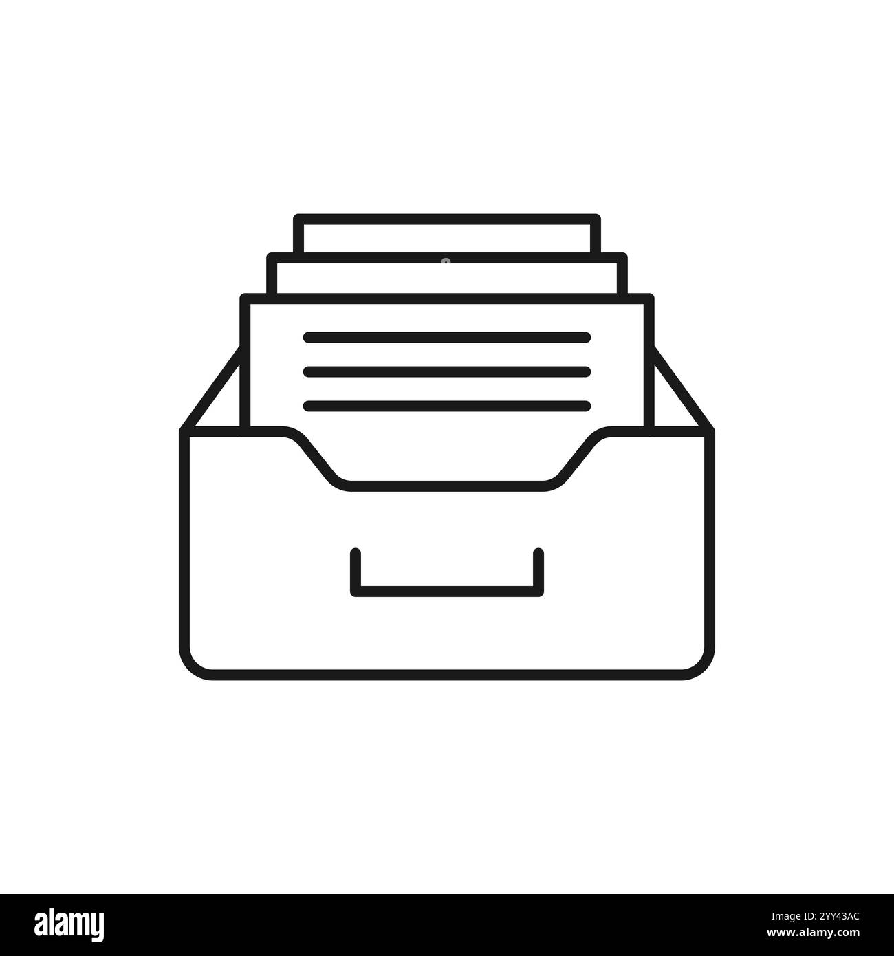 Icona Archivia cartelle. Icona del vettore del documento. Icona archiviazione. Illustrazione Vettoriale